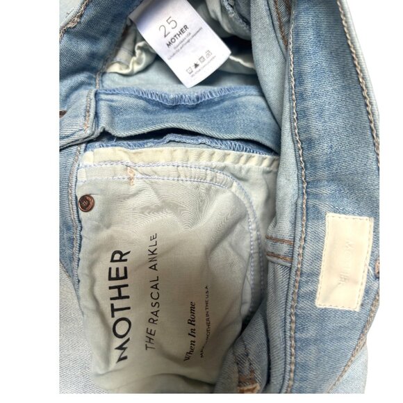 MOTHER THE RASCAL STRAIGHT JEANS IN WHEN IN ROME 25" EUC - Picture 6 of 6
